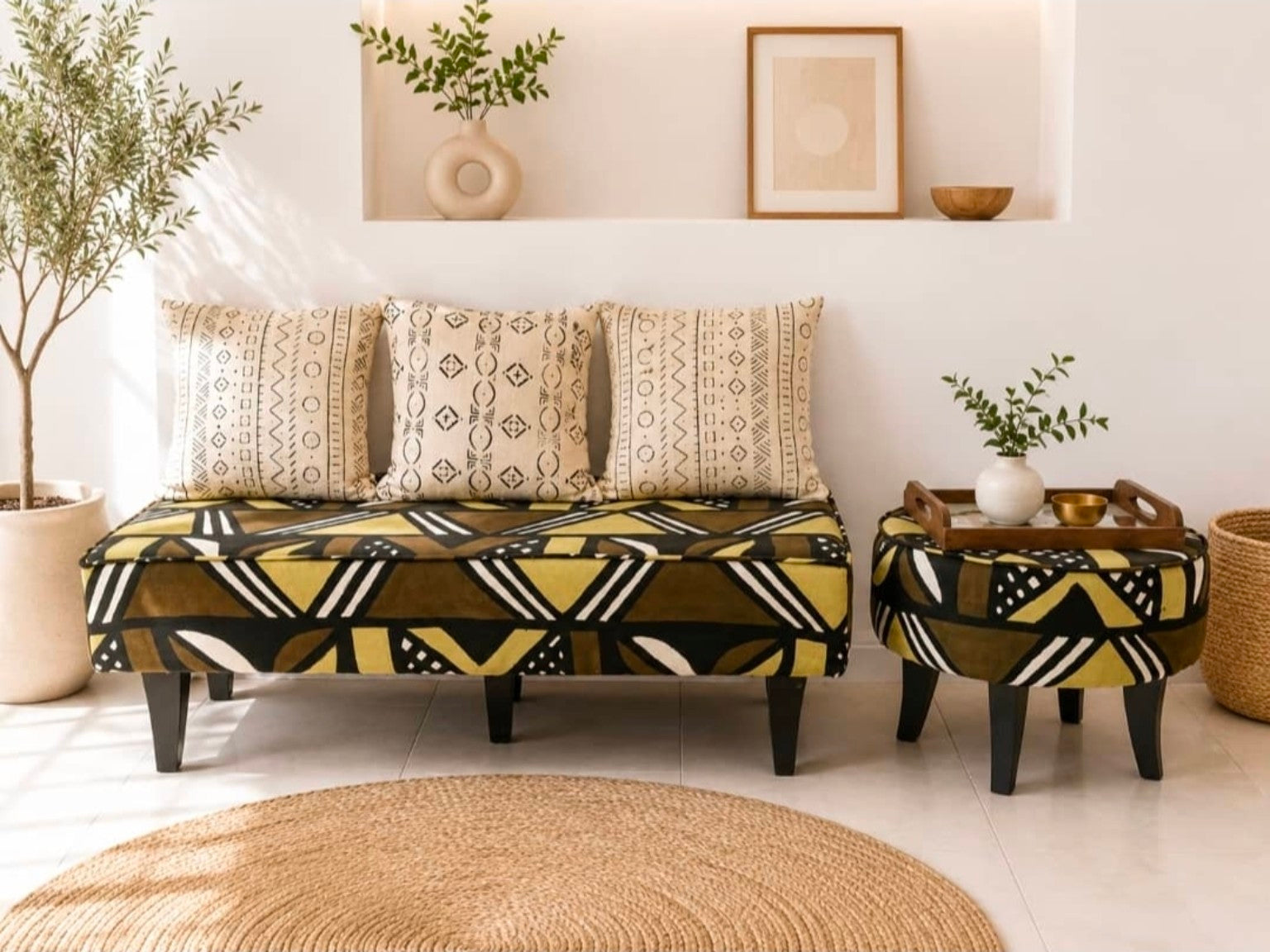 Housse de coussin décorative en wax – Vendue sans coussin