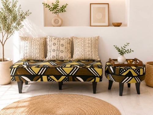 Housse de coussin décorative en wax – Vendue sans coussin