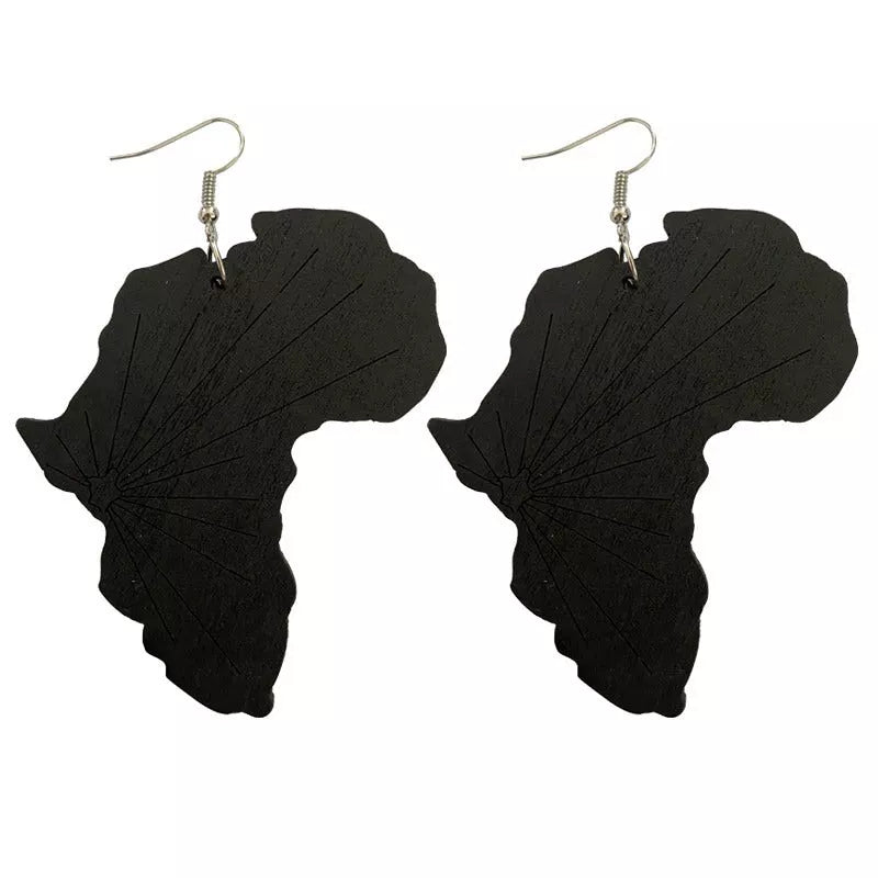 Continent noir africain | Boucles d'oreilles d'inspiration africaine