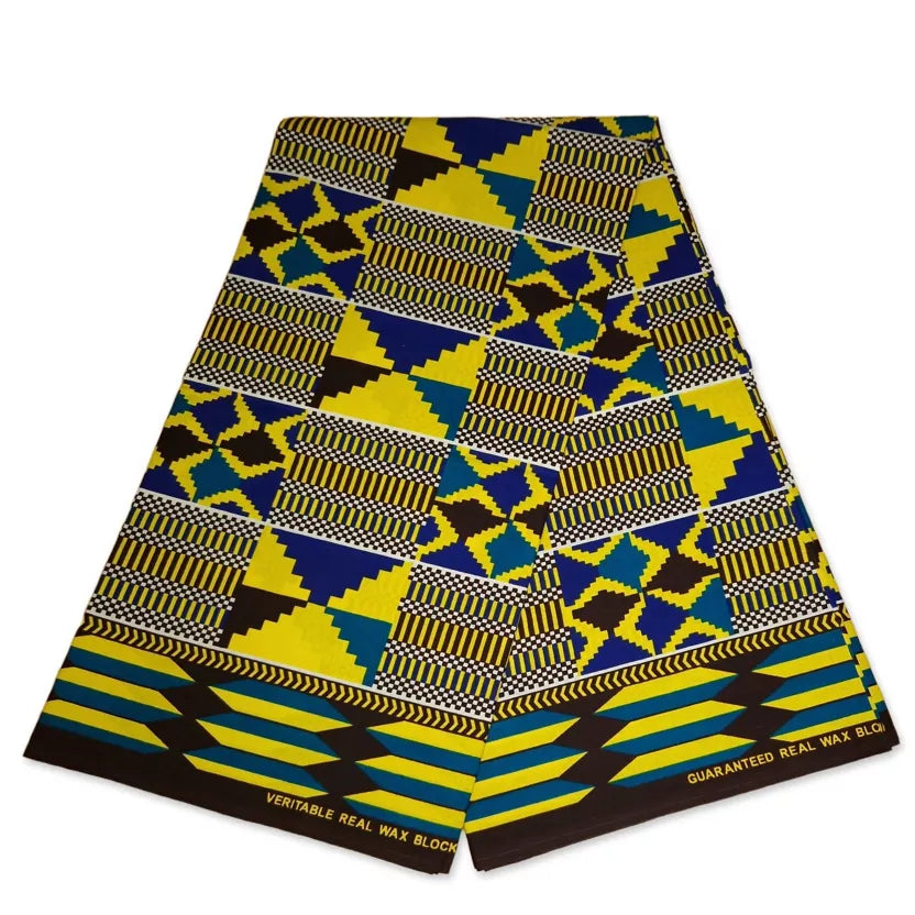 6 yards - Tissu imprimé kente africain / KENTE Ghana wax cloth KT-3125 - 100% coton