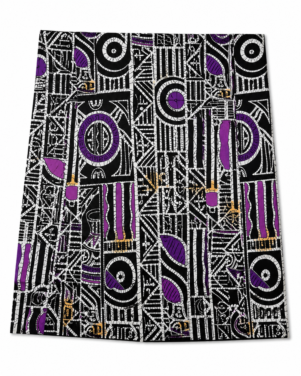 Pagne wax africain avec motifs graphiques imprimés