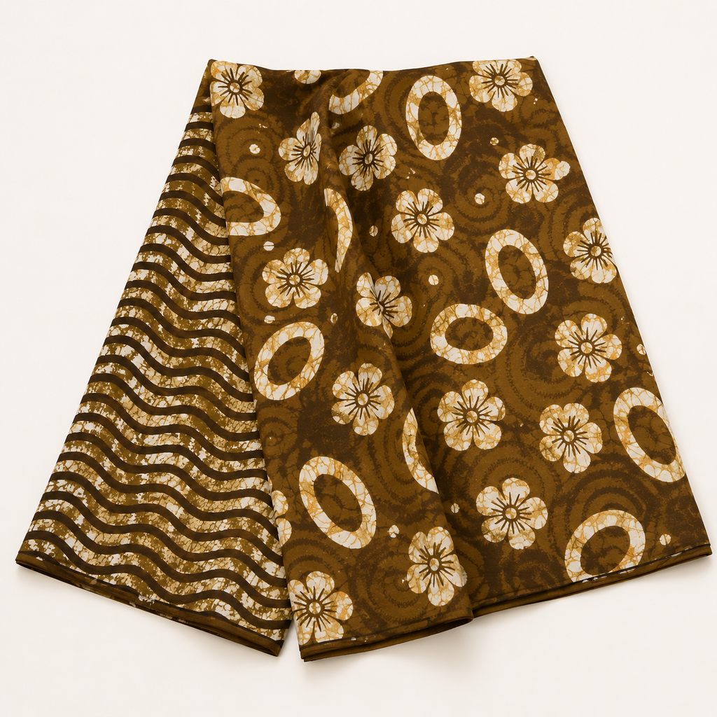 Pagne wax africain avec motif imprimé