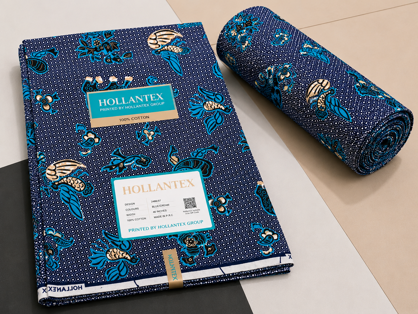 Coupon de tissu wax de 2 yards