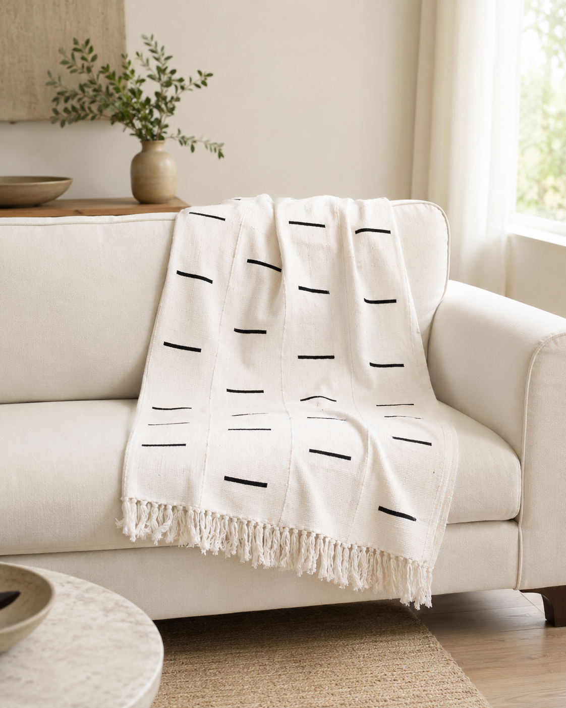 Plaid en Bogolan – 200 x 70 cm